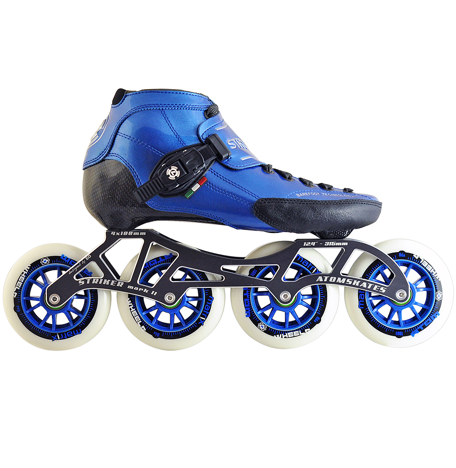 Luigino Strut Outdoor Inline Speed Skate Blue/Black 4 Wheel